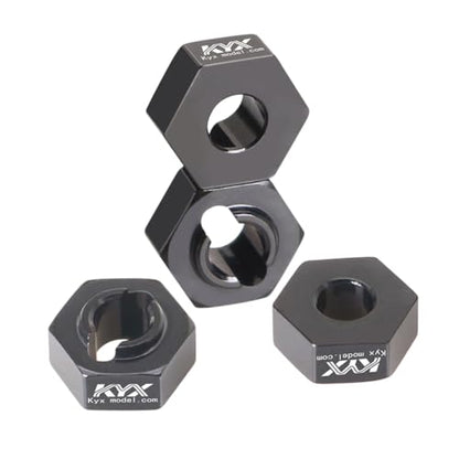 KYX Racing Aluminum Front Rear Wheel Hex Mount Adapter Upgrades Parts Accessories for 1/24 RC Crawler Car LOSI Micro-B Buggy