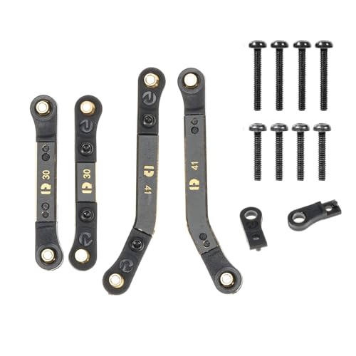 High Clearance 4 Links Set for SCX24 Deadbolt & GX 470, Brass Links Set, ONLY Front, 4Pcs, Black - size: Deadbolt Front