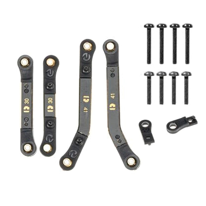 High Clearance 4 Links Set for SCX24 Deadbolt & GX 470, Brass Links Set, ONLY Front, 4Pcs, Black - size: Deadbolt Front