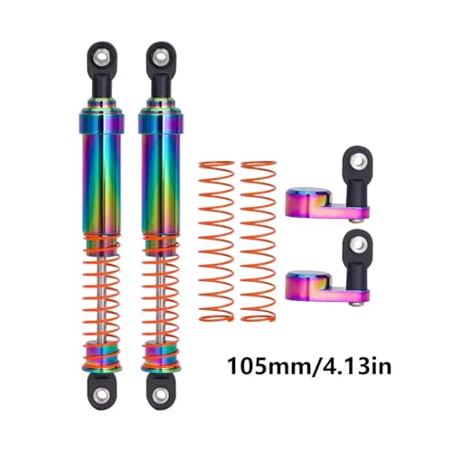 RC Models Parts For LCG Cheater Rigs For SCX10 For TRX4 For Capra VS4-10 1/10 RC Crawler 2Pcs Aluminum Big Bore Shocks Oil Damper With Offset Shock Cap(105mm) - size: 105mm