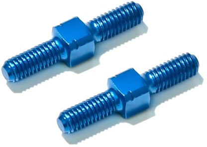 2PCS 3x18mm Aluminum Alloy Turnbuckle Shaft with M3 Thread, Push Rod Tie Rod Linkage Replacement for #54247, Compatible with 1/10 Tamiya RC Crawlers Trucks On/Off-Road Buggy Upgrade (Blue) - style: 2pcs-18mm #54247