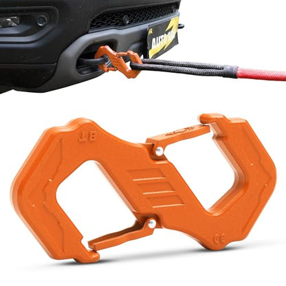 3/8" S Tow Hook, G80 Steel Quick Winch Shackle 33,000Lbs Break Strength, Heavy Duty Off-Road Recovery Connect Hook for SUV, Truck, Trailer & Towing Applications, Orange | G80 Steel Heavy Duty Off-Road Recovery Connect Hook for SUV, Truck, Trailer & Towing