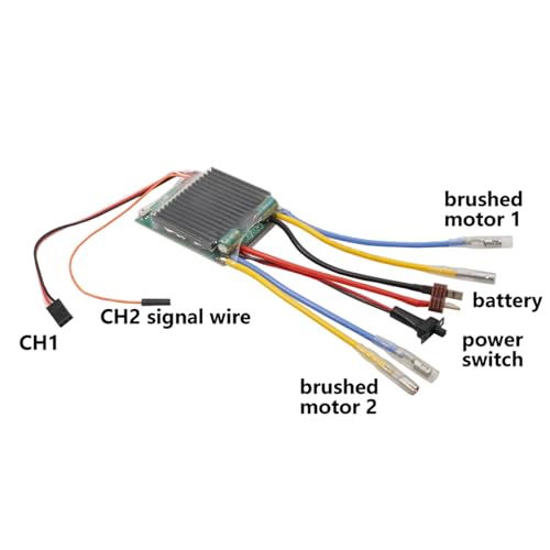 2-4S 40A Dual-Channel Bidirectional Brushed ESC for Differential Drive Boats RC Model Dual Motor Electronic Speed Controller - color: 40a Xt60 Plug