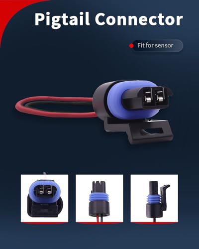 VEHICODE Engine Coolant Temperature Sensor Fit for Chevrolet, w/Connector | ECT Water Temp Sensor Compatible with Chevy Silverado Suburban Equinox Tahoe Malibu Camaro Corvette, GMC Sierra Yukon Terrain