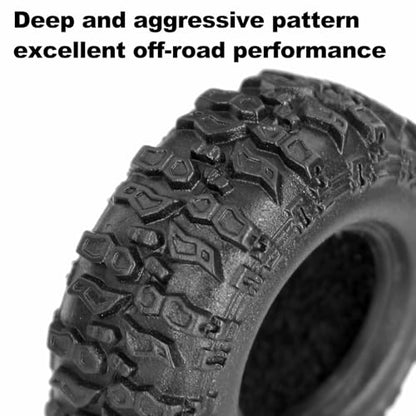 OGRC 0.7" RC Tires All Terrain RC Crawler Tires 36 * 14mm for SCX30 | Sticky Compound Rubber, for Axial SCX30 1/30 RC Carwler Car