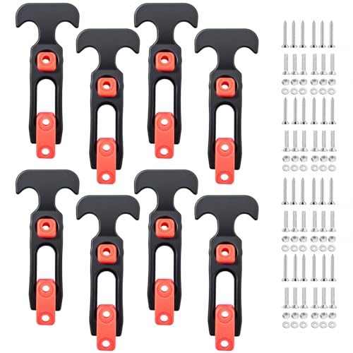 Cooler Latches Rubber Latches Replacement for Cooler,Boat,Golf Cart,Tool Box,Off-Road Vehicles,Farm Machinery, Flexible T-Handle Draw Latches(8 Pack) - color: Orange