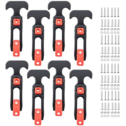 Cooler Latches Rubber Latches Replacement for Cooler,Boat,Golf Cart,Tool Box,Off-Road Vehicles,Farm Machinery, Flexible T-Handle Draw Latches(8 Pack) - color: Orange