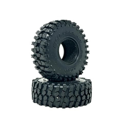 Little Guy Racing Parts Black Label M/T (63mm) 1.0 Inch Tires Compatible with 1/24 RC Axial SCX24, RGT, Element, Enduro, URUAV (4 Tires per Order), Black, 63mmx21mmR1 + Free LGRP Sticker