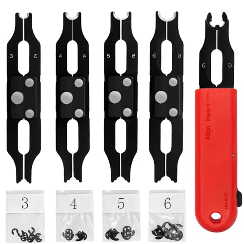 E Clip Tool, E Clips Removal and Installation Assortment Kit Tool Set, Exchangeable 4 Sizes (3/4/5/6mm) Clip Rings Kit & 40Pcs E Clips - style: Size-3/4/5/6mm