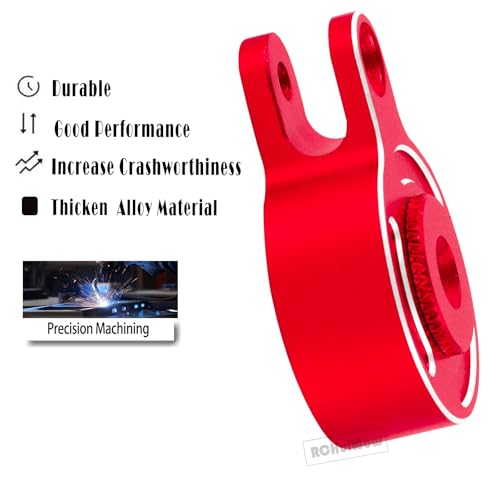 RC Servo Saver Set 25T Upgrades Part for 1/10 Big Rock 3S BLX,Granite/Senton 3S BLX & Mega 550,Kraton/Outcast 4S BLX,1/8 Typhon 3S BLX& Mega 550,Alloy Fixed Link Steering Servo Saver,Red - color: Red-1 Set