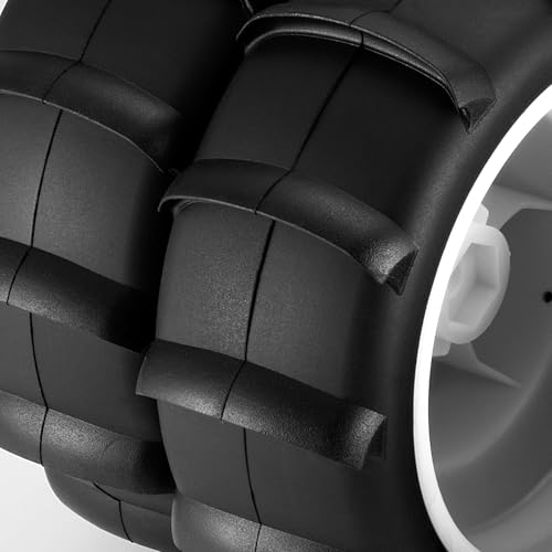 4PCS Off Road Snow Sand Rubber Tires Wheels for All 1/10 Scale RC Trucks (White) - color: White