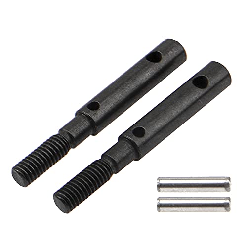 4Pack Vgoohobby Steel Front Rear Portal Stub Axle Drive Shaft Compatible with Axial SCX10-III AXI03007 Jeep Capra 1.9 UTB 1/10 RC Crawler