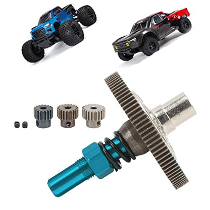 Slipper Gear Set, Spur Gear Slipper Clutch Set, 91T Gear Metal Gear Assembly Differential Upgrade Parts Metal Gear Assembly for ArrmaSenton 1/10 RC Cars (Blue)