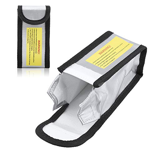 Zerodis Other Household Utensils Lipo Battery Safe Bag Flame Retardant Fiberglass Protective Cover for Lipo Battery Storage Charging Travel Transportation with Double Metal Zipper