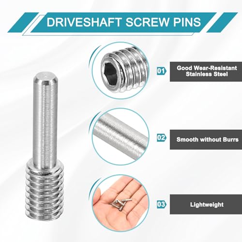 MECCANIXITY 5 Pack Driveshaft Screw Pins, M4x16x6mm Universal Stainless Steel Drive Shaft Screw Pins, RC Car Repair Parts for Electric Car/Truck Replacement - size: M4x16x6mm