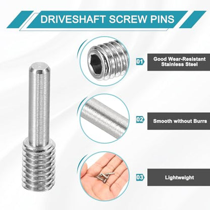 MECCANIXITY 5 Pack Driveshaft Screw Pins, M4x16x6mm Universal Stainless Steel Drive Shaft Screw Pins, RC Car Repair Parts for Electric Car/Truck Replacement - size: M4x16x6mm