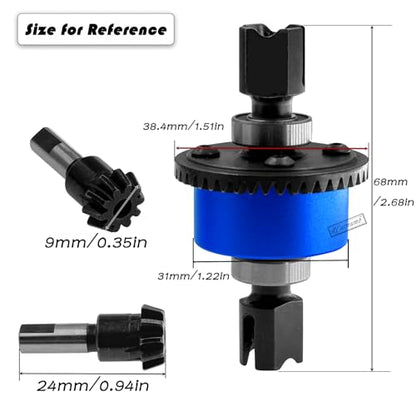 43T Differential Active with 10T Input Gear Upgrades Part for 1/7 Fireteam Mojave 1/8 Karton Notorious Outcast Talion,Metal Diff Set Hops Up,Replace #ARA310957,Navy Blue - color: Navy Blue(43T-10T)