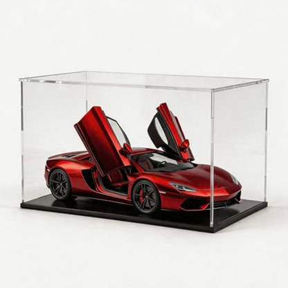 Acrylic Display Case for Collectibles and Toys, Versatile Clear Acrylic Display Box with Black Base for Showcase and Displaying, 11x7x7-inch - size: 11"L x 7"W x 7"H