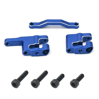 Aluminum Servo Steering Link Set for ARRMA Mini Kraton 3S 1/16 RC Car Upgrade Parts, Blue and Red (Blue Steering Set) - color: Blue Steering Set