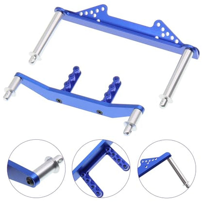 Aluminum Front & Rear Body Mounts with Body Posts for 1/10 Traxxas Slash 2WD, Rustler, Stampede VXL RC 2WD Car, Upgrade Parts, Blue - color: Blue