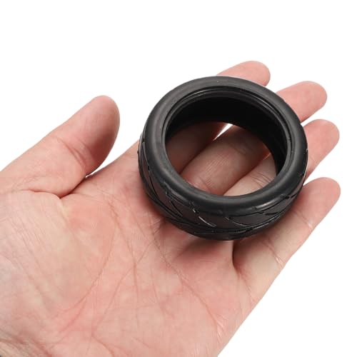 uxcell 4pcs Soft Rubber RC Car Tires for 1/10 Scale Touring On-Road Racing Car- 62mm x 28mm Performance Tyre, Black