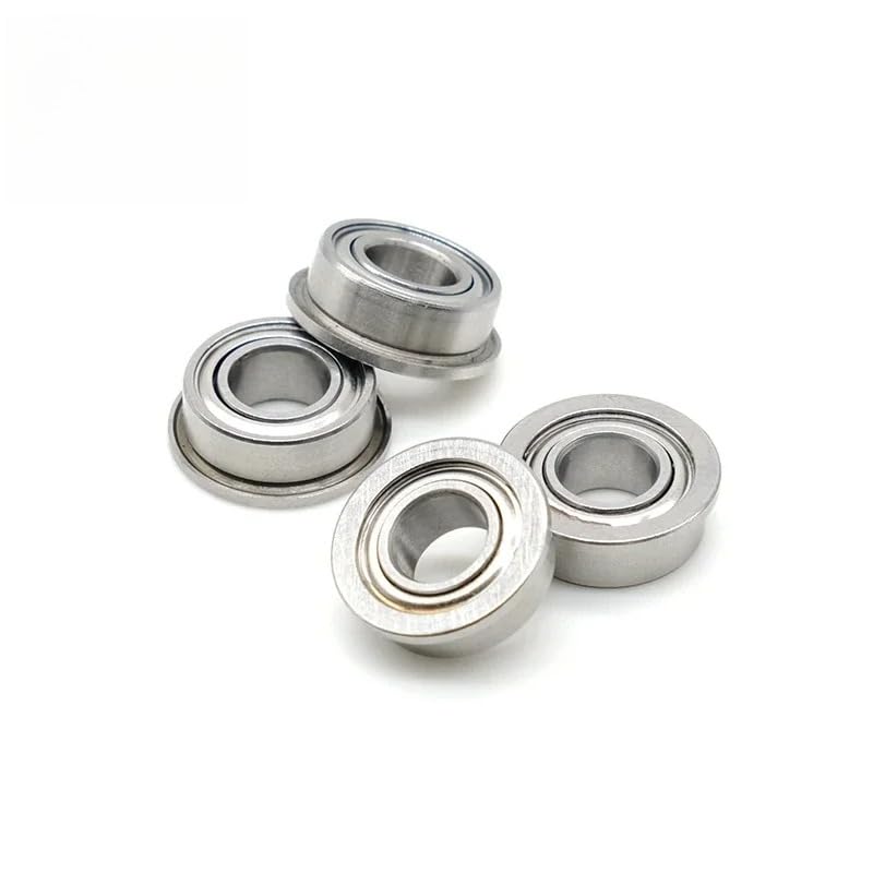 10pcs F604ZZ Flange Ball Bearing 4x12x4mm ABEC-7 Metal Shield ZZ for Drone Micro Motor Precision Instruments - size: F604ZZ 4x12x4