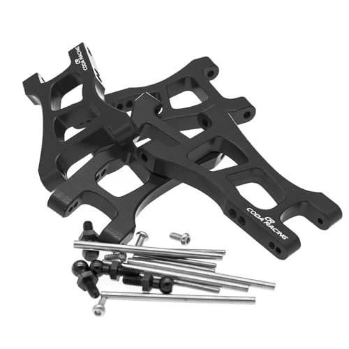 4-Pack Alloy Front&Rear Suspension Arms for Traxxas 1/18 LaTrax Teton Desert Prerunner SST -Replaces Part 7630 - color: Black