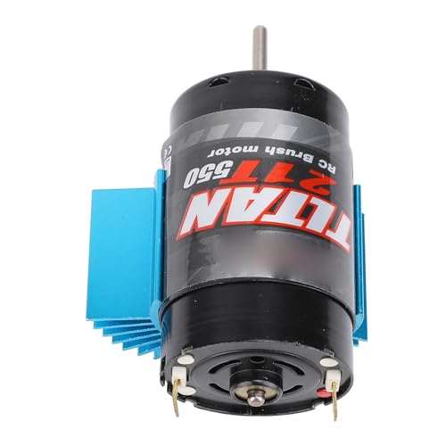 Alomejor 550 RC Car Motor, Brushed Motor with Cooling Fan and Heat Sink for Axial SCX10 HPI JL 90046 Slash 1:10 RC Crawler (21T) - size: 21T
