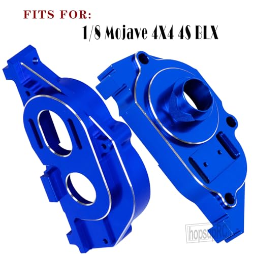 Center Gearbox Transmission Case Upgrades Part for 1/8 Mojave 4X4 4S BLX,Aluminum Gearbox Differential Housings Hops Up,Navy Blue - color: Blue