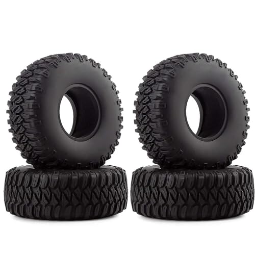 RC Car Tires,WONFAST 4PCS 1.55 inch Mud Wheel Tyre Terrain Crawler Rubber Tires Foam Insert for 1:10 RC Crawler Car for Axial 90069 TF2 D90 CC01 LC70 Tamiya MST JIMNY UTB18(95MM) - color: 95mm
