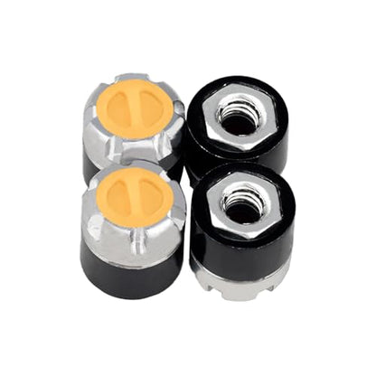 4PCS TGCWENG M4 CNC Aluminum Alloy RC Wheel Hex Nuts with Tools Suitable for TRX4 Axila SCX10 Redcat HSP Etc 1/10 RC Crawler Car (Yellow) - color: Yellow