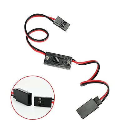 5-Pack RC Connector Cables - On/Off Switch, JST & JR Y Parallel Adapters for Traxxas, Axial Car, Crawler Truck - ESC, Battery, Motor, Fan & Light Compatibility