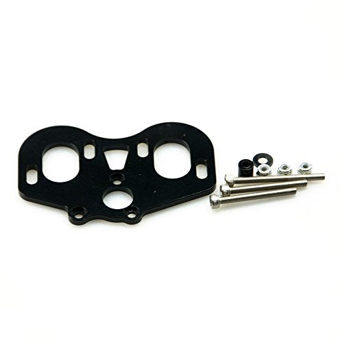 1set Aluminum Dual Motor Mount for Axial SCX10 Honcho 1/10 RC Crawler Car Black