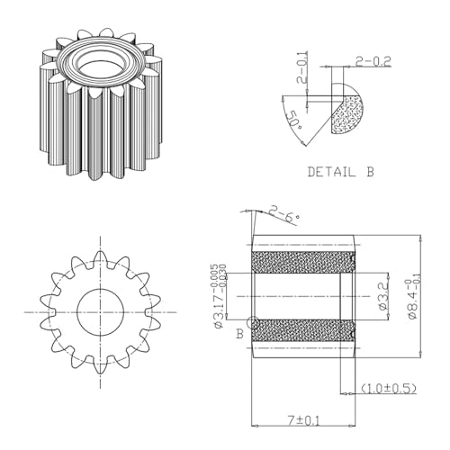 RS550 DC Motor 8.2mm 14 Teeth Gear Micro Motor 21V 28000RPM Electric Saw Motor for Mini Saw Reciprocating Saw