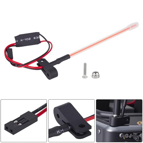 1/10 RC Car Light,LED Light Bar, Taillight,Flexible Strip Tube Whip Light,Antenna Lights for 1/8 Tamiya Losi HPI Rustler Axial TRX4 SCX10 Car Truck Crawler Upgrade Parts (Pink) - color: Pink