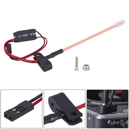 1/10 RC Car Light,LED Light Bar, Taillight,Flexible Strip Tube Whip Light,Antenna Lights for 1/8 Tamiya Losi HPI Rustler Axial TRX4 SCX10 Car Truck Crawler Upgrade Parts (Pink) - color: Pink