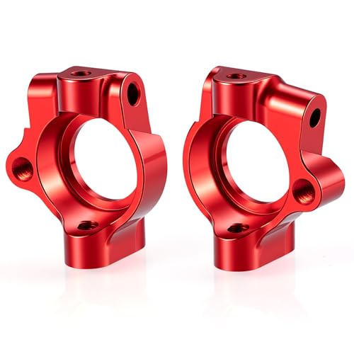 Aluminum Alloy Steering Knuckles Base Caster Blocks C Hubs Carrier Compatible with Tamiya VX01 1/10 RC Drift Car Upgrades Parts (Red) | Premium durable aluminum Performance Upgrade Simple Installation High precision CNC machined - color: Red