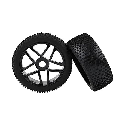 RC Tires & Wheels Set, Black, 4PCS | 1/8 Scale, 17mm Hex, Off-Road Buggy Tires, For Arrma Typhon, Compatible with Kyosho Traxxas