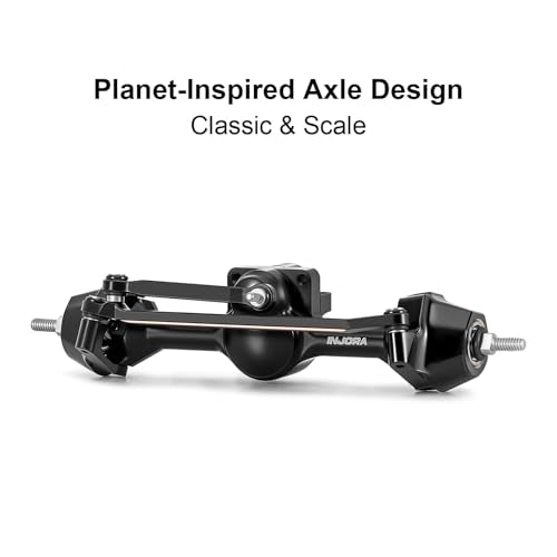 INJORA +3mm Planet Axles with Brass Steering Knuckles for Axial SCX30
