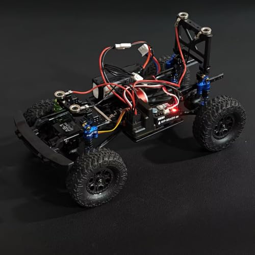 SCX24 Body Magnetic Stand with Lights for SCX24 Upgrades | PC Front and Rear Body for SCX24 Bronco JLU C10 Basecamp 1/24 RC Crawler - style: Black