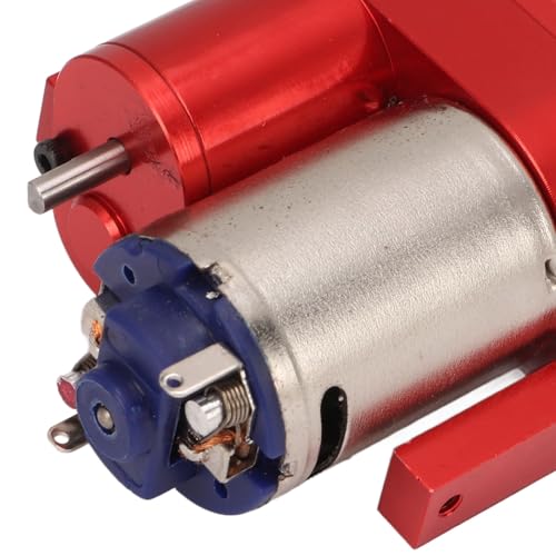 Aluminum 2 Speed Gearbox Kit,Upgrade Metal Gear Transmission for RC Crawler Car,Red Alloy Drive Train Set for WPL B16 B36 MN D90 D91 Models - color: Red