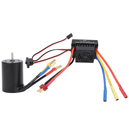 SUNGOOYUE BL3650 3900KV 4P sensorless brushless Motor, 60A Waterproof ESC kit for 1/10 RC Truck, with Aluminum Alloy Construction and Multiple Protection Functions