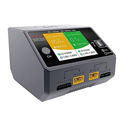 HOTA D6 Dual Port Rc Hobby Battery Charger Support AC DC 6.5-30V Input, 650W 15A without Power Supply Unit