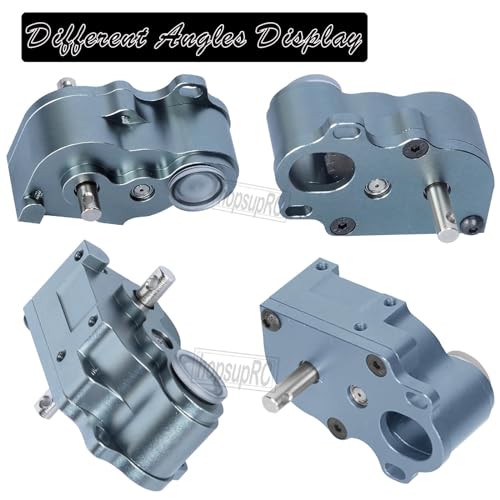 LCG Middle Transmission Gearbox Upgrades Part for 1/10 RC Crawler car SCX10 SCX10 ii 90047 Wraith,Aluminum Center Transmission Gearbox Hops up,Titanium - color: Titanium(parts)
