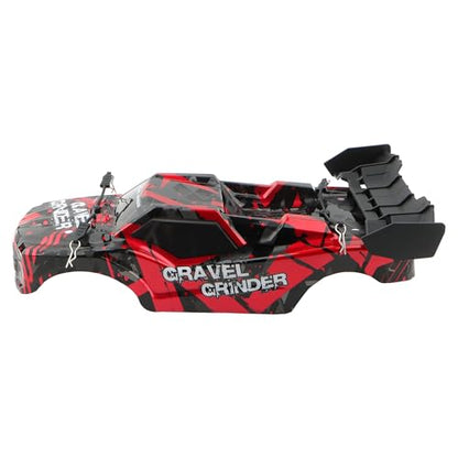 9005E RC Car Shell Body Cover PX9000-04 RC Car Assembly Accessories Replacement Spare Parts for 9003E 9005E 003E 1:14 Scale RC Cars Trucks Vehicle (Red-Black)