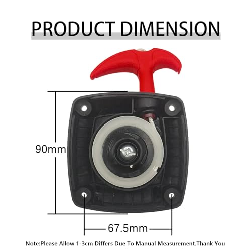 32CC 35CC 36CC Engine Easy-Start Dustproof Pull Starter (Red) | for 1/5 HPI ROFUN ROVAN KM Baja LT FG GoPed RedCat Rc Parts - color: Red
