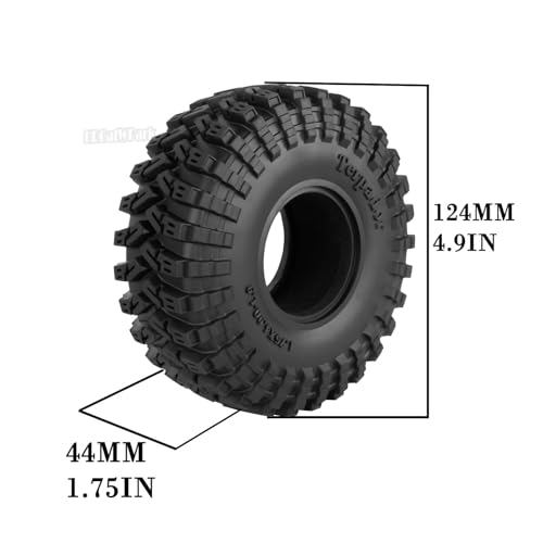 RC 1.9In Soft Rubber Wheel Tires for 1/10 RC Crawler Car SCX10 SCX10 II 90046 SCX10 III AXI03007 SCX10 Pro TRX4 TRX6 D90 Gen7/8 VS4-10 MST CFX,BRCatWPark 4Pcs Soft Rubber Wheel Tires-(B) - style: 4Pcs 1.9 Rubber Wheel - (B)