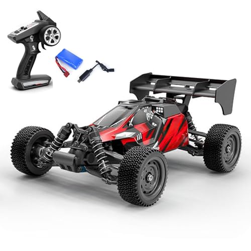 TOUCAN RC HOBBY 1/16 16202Pro RWD Radio Controlled Off Road Vehicle RC Electric Racing Car Rear Wing Metal Gears 2847 Brushless Motor RTR for Adult - color: Red