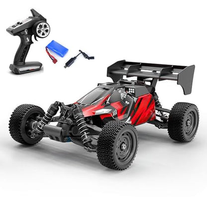 TOUCAN RC HOBBY 1/16 16202Pro RWD Radio Controlled Off Road Vehicle RC Electric Racing Car Rear Wing Metal Gears 2847 Brushless Motor RTR for Adult - color: Red