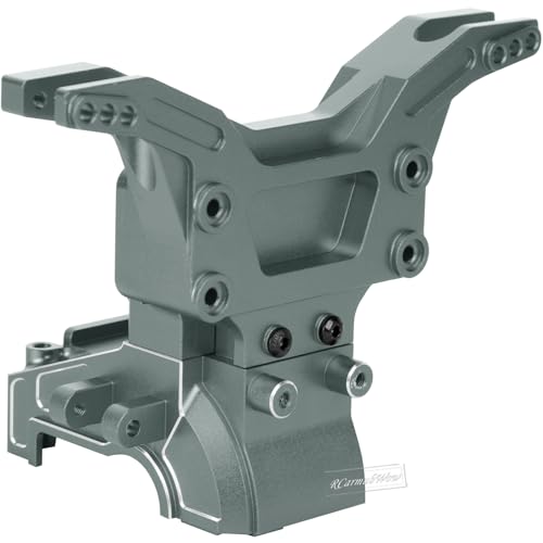 RC Transmission Case Upgrades Part for 1/10 Kraton 4x4 4S V2 BLX,Outcast 4x4 4S V2 BLX,Alloy Aluminium Front Rear Transmission Case Gearbox Case,Titanium - color: Titanium-front&rear